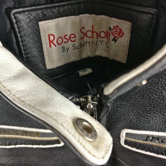 Schott NYC "Rose" Limitededition Motocross biker leather jacket Vintage Perfecto - Picture 3 of 11